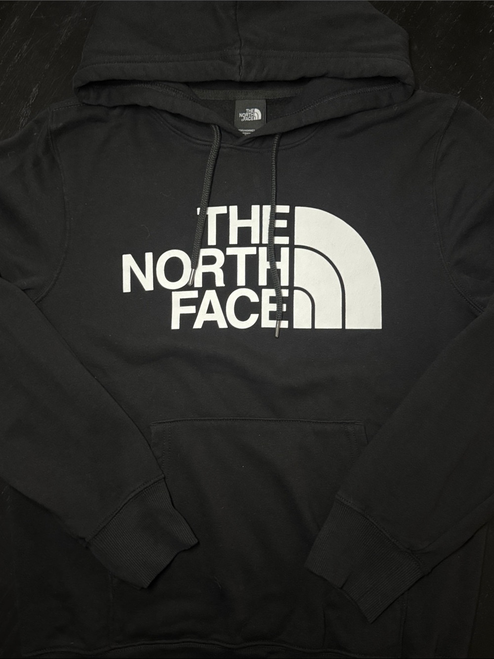 The North Face Black Hoodie with White Logo